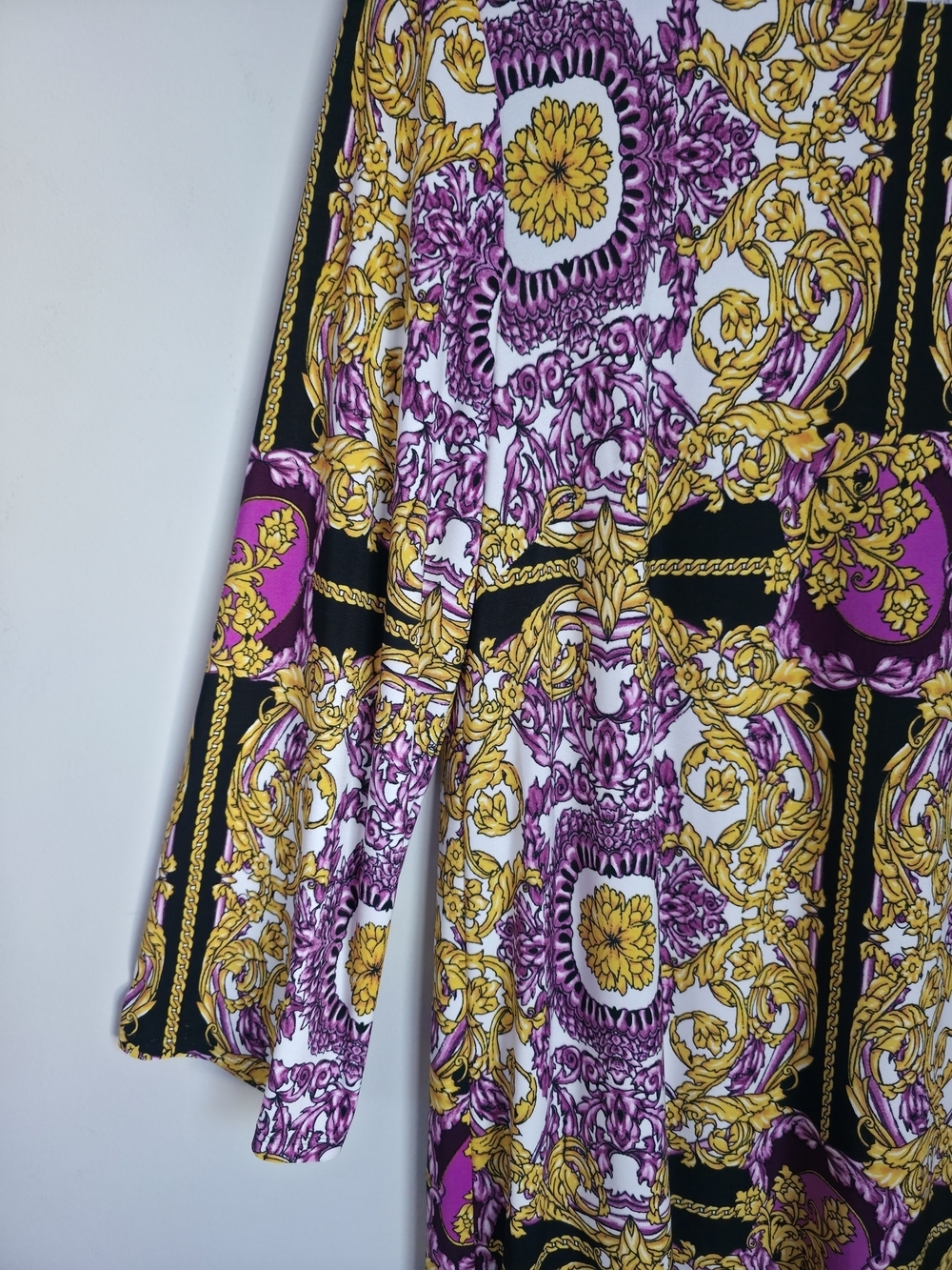 Laundry By Design XL Luxury Baroque Print Dress Stretch Elegant NWT - Picture 5 of 11